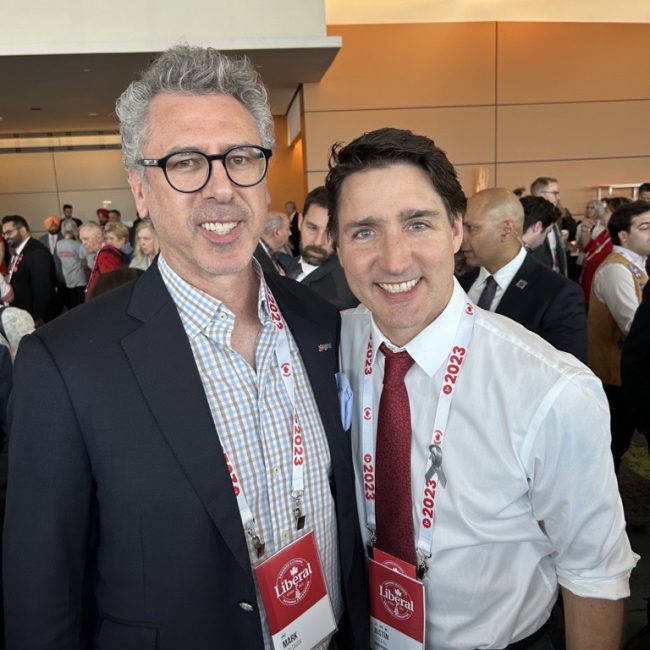 The Right Honourable Justin Trudeau, P.C., M.P. Prime Minister of Canada with CJPAC's CEO Mark Waldman
