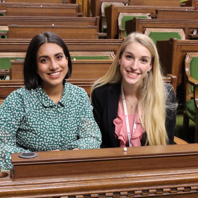 CJPAC Fellowship program participants inside the House of Commons in Ottawa.